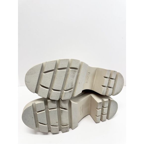 Bar III Boots Size 10 Cream Block Heel Womens Ribbed Ankle Booties - Picture 10 of 10